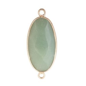 Dyed jade faceted connector piece - Qty: 1 pc - GE1799