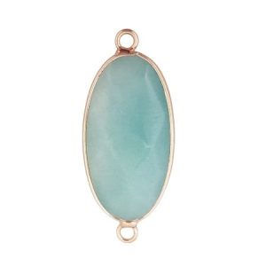 Dyed jade faceted connector piece - Qty: 1 pc - GE1800