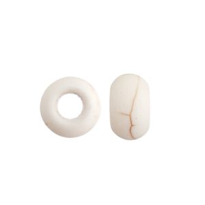 Large hole howlite bead - bone - Qty: 10 pcs - GE1818