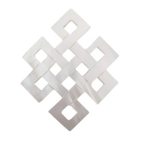 Carved shell pendant - endless knot - Qty: 1 pc - SH3091