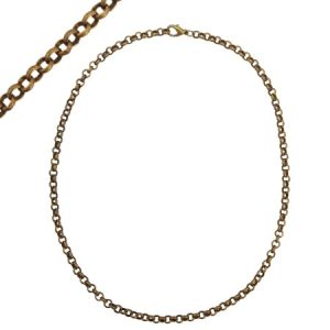 Chain necklace antique gold 47cm - Qty: 2 pcs - CH1453
