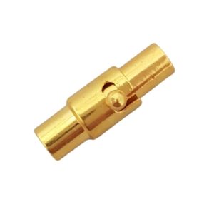 Glue-in magnetic clasp gold - 17mm x 5mm - Qty: 8 sets - LF2535