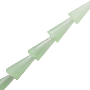 Faceted glass bead - light green - 10mm x 12mm - Qty: 20 pcs - GB2227