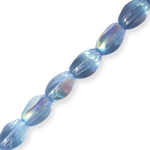 Fire polished free form bead - Sky blue - Qty: 40 pcs. - GB0608