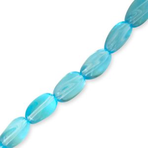 Free form bead - Aqua - Qty: 40 pcs. - GB0314