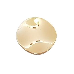Wavy disc 18k gold plated pendant - Qty: 10 pcs - FI8246