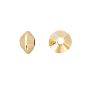 Bicone spacer bead 18k gold plated - Qty: 10 pcs - FI8247