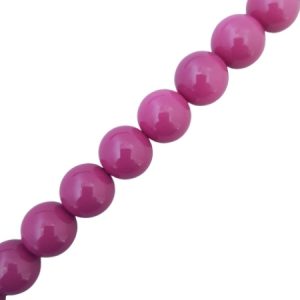Glass ball bead 10mm - Magenta - Qty: 43 pcs - GB2274