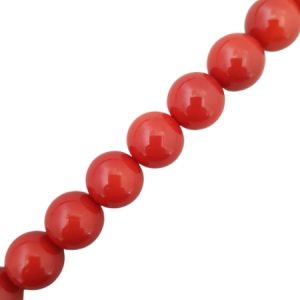 Glass ball bead 10mm - Burnt Orange - Qty: 43 pcs - GB2271