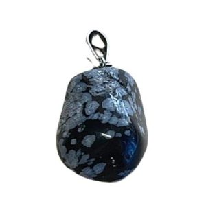 Natural snowflake obsidian pendant - Qty: 1 pc - GE1826