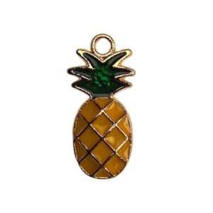 Enamel pinapple charm - Qty: 1 pc. - FI9005