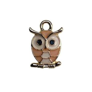 Enamel Owl charm - Qty: 1 pc. - FI9006