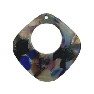 Resin imitation drop earring charm or pendant - Qty: 2 pcs. - RE0050