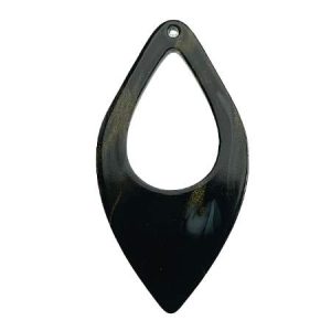 Resin imitation teardrop pendant - Qty: 2 pcs. - RE0053