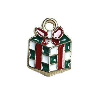 Enamel present charm - Qty: 5 pc. - FI9011