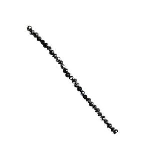 Dark green, half silver electroplate opaque glass rondelle bead 4mm x 3mm - Qty: 145 pcs. - GB7067