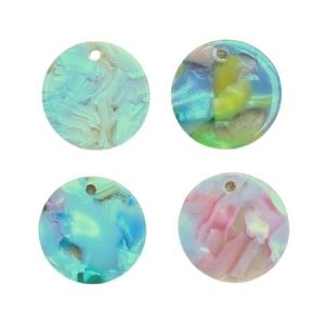 Resin imitation drop earring charm or pendant - Qty: 4 pcs. - RE0071