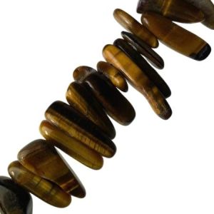 Side drilled Tiger's eye bead - Qty: 87 pcs. - GE0519