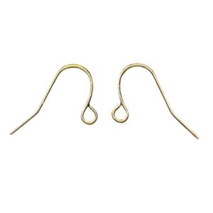 18k gold plated brass earring - Qty: 2 pair - FI9030