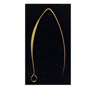 18k gold plated brass earring - Qty: 1 pair - FI9031