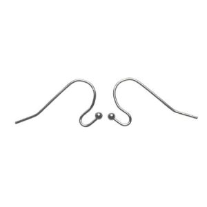 304 Stainless steel earring hook - Qty: 5 pairs - FI9037