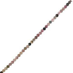 Faceted Tourmaline natural bead 2mm - Qty: Approx 156 pcs. - GE1848