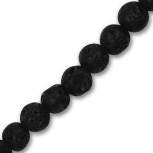 Lava stone ball bead 4mm - Qty: 90 pcs. - GE0084