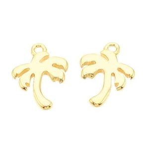 Palm Tree 18k gold plated - Qty: 6 pcs - FI9052