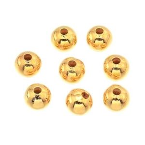 Round 3mm spacer bead 18k gold plated - Qty: 30 pcs - FI9054