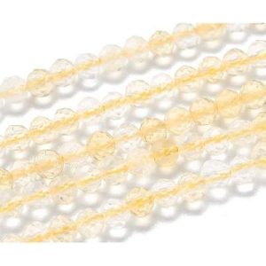 Faceted Citrine natural bead 2.5mm - Qty: Approx 140 pcs. - GE1850
