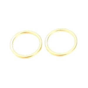 Brass Linking Ring 18k gold plated - Round - Qty: 8 pcs - FI9063