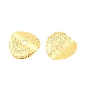 Brass Spacer Bead 18k gold plated - Wavy Rondelle - Qty: 10 pcs - FI9068