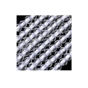 Faceted glass ball bead 2mm  -Clear- Qty: 192 pcs. - GB7069