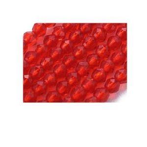 Faceted glass ball bead 2mm  -Red- Qty: 192 pcs. - GB7071