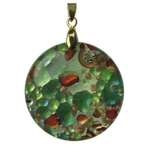 Round millefiori pendant - FP0204