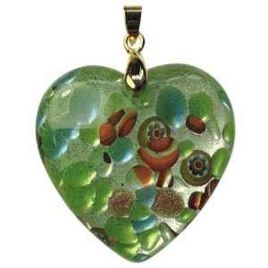Millefiori heart pendant - FP0206
