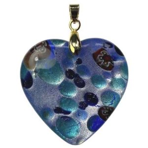 Millefiori heart pendant - FP0207