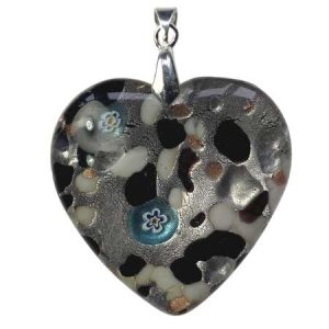 Millefiori heart pendant - FP0208
