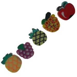 Assorted fimo fruit beads 12mm x 9mm - Qty: 15 pcs. - FM0076