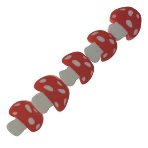 Fimo mushroom beads 10mm x 9mm - Qty: 15 pcs. - FM0087