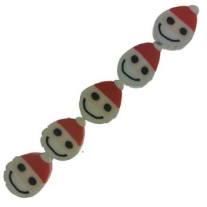 Fimo snowman beads 11mm x 9mm - Qty: 15 pcs. - FM0092