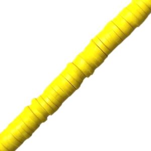 Fimo Rondelle Beads 6mm - Yellow - Qty: Approx. 375 pcs. -FM0099