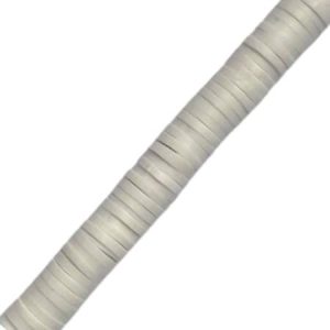 Fimo Rondelle Beads 6mm - Light Grey - Qty: Approx. 375 pcs. - FM0105