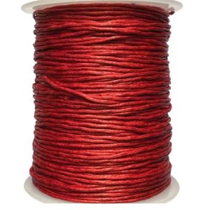 Waxed cotton cord 1mm - Red - Qty: approx. 100m -ST1449