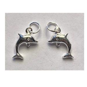 Sterling silver dolphin pendant - Qty: 2 pc - SS1254
