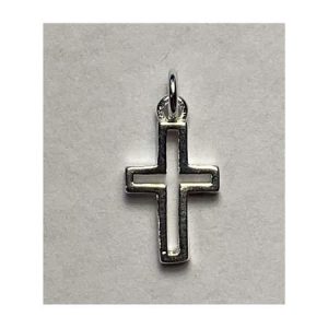 Sterling silver cross pendant - Qty: 1 pc - SS1255
