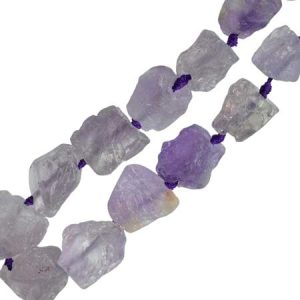 Raw natural Amethyst nugget bead 16-38mm x 9-25mm x 10-25mm - GE1860