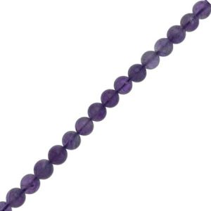 Amethyst ball bead 8mm - Qty: 47 pcs. - GE1861