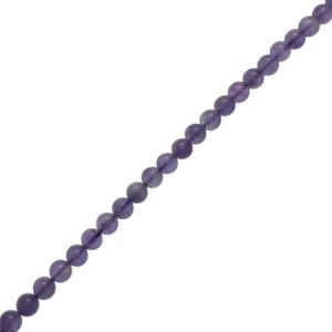 Amethyst ball bead 6mm - Qty: 60 pcs. - GE1862