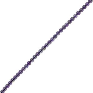 Amethyst ball bead 4mm - Qty: 92 pcs. - GE1865